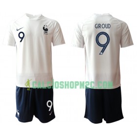 Francia Olivier Giroud 9 Bambino Maglia Trasferta Euro 2020 Manica Corta (+ Pantaloncini)